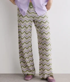Pantalone chevron lamé