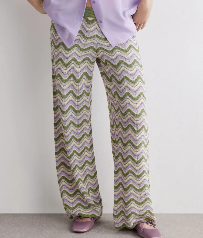 Pantalone chevron lamé