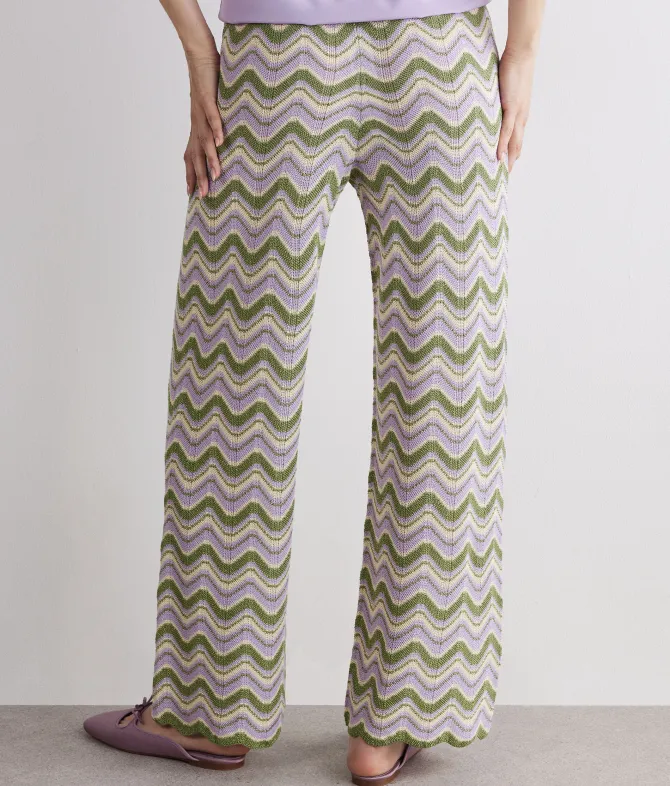 Pantalone chevron lamé