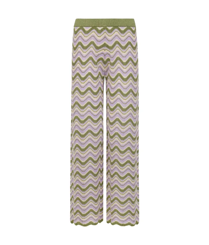Pantalone chevron lamé