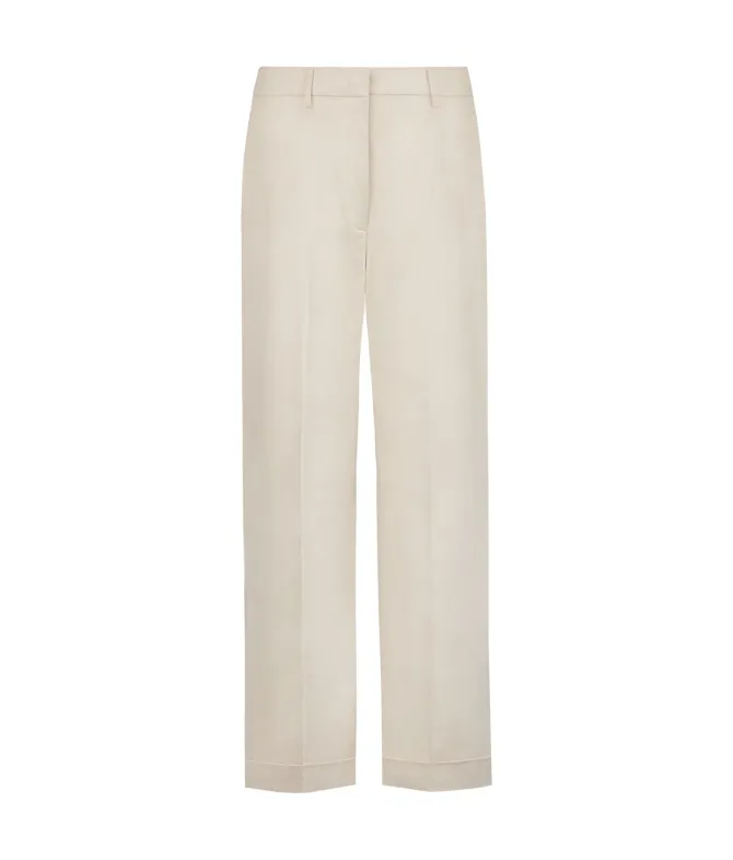 Pantalone con risvolto in cotone