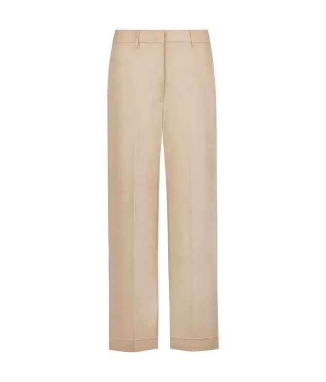 Pantalone con risvolto in cotone