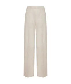 Pantalone dritto in lino lamé