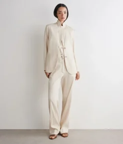 Pantalone gessato paillettes