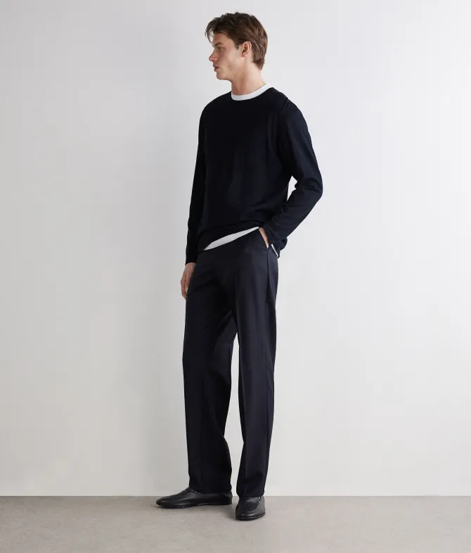 Pantalone in cashmere seta