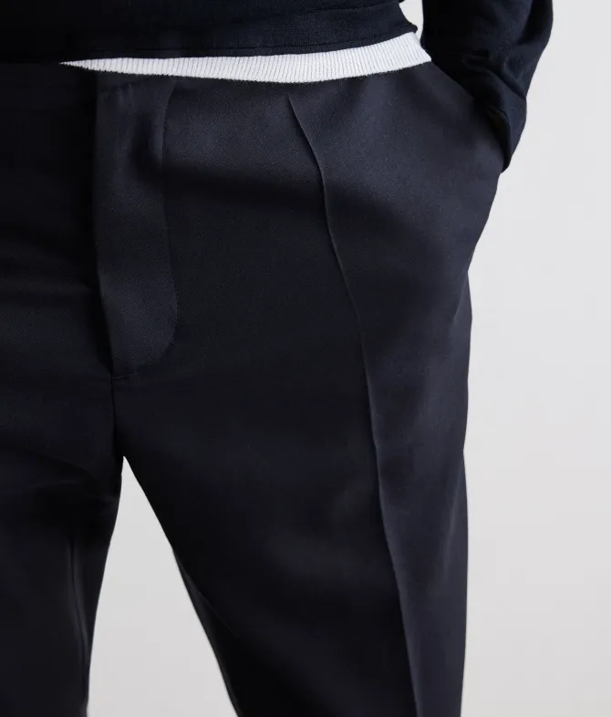 Pantalone in cashmere seta