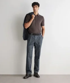 Pantalone in cotone effetto denim