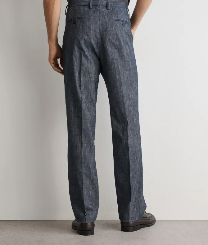 Pantalone in cotone effetto denim