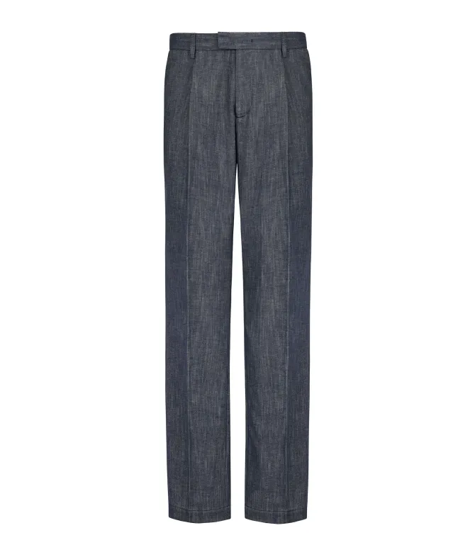 Pantalone in cotone effetto denim