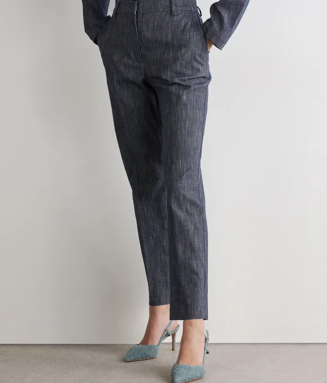 Pantalone in cotone effetto denim