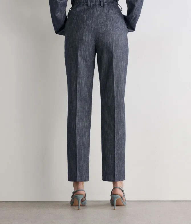 Pantalone in cotone effetto denim