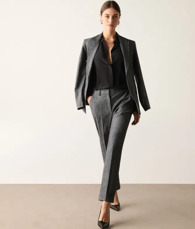Pantalone in cotone effetto denim
