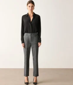 Pantalone in cotone effetto denim