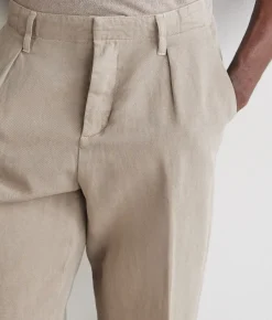 Pantalone in cotone e lino