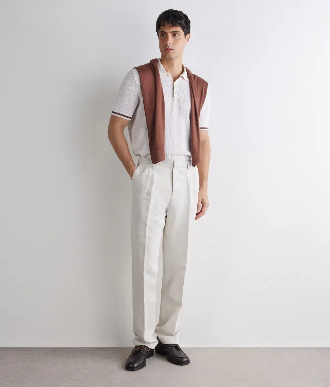 Pantalone in cotone e lino