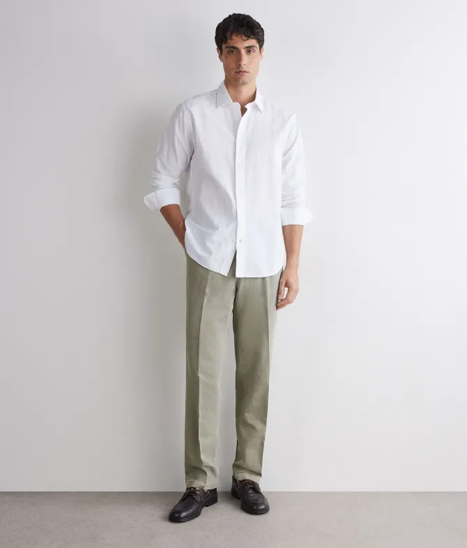 Pantalone in cotone e lino