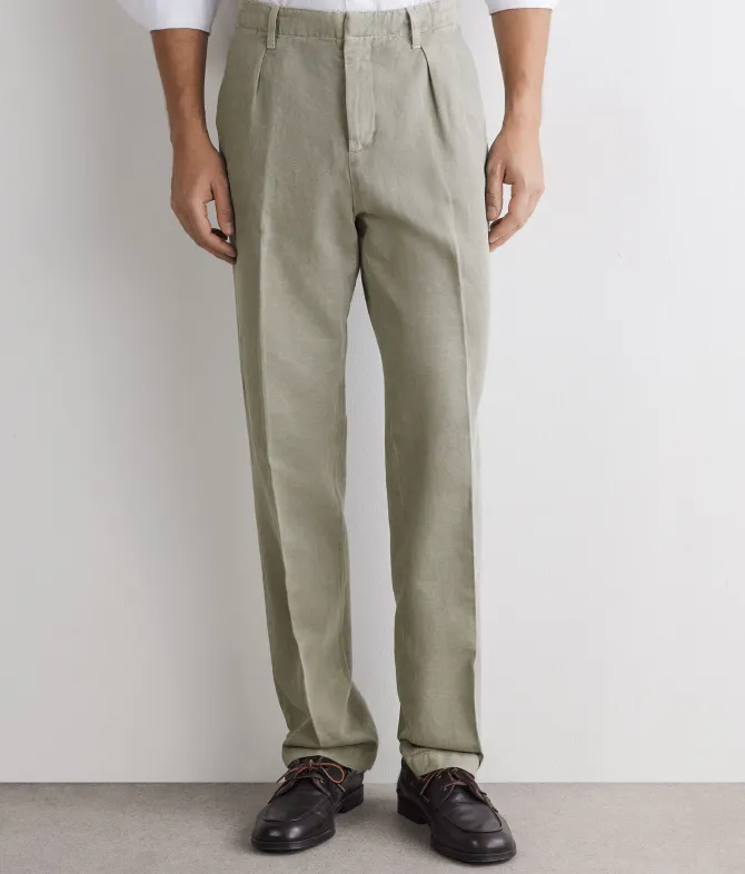 Pantalone in cotone e lino