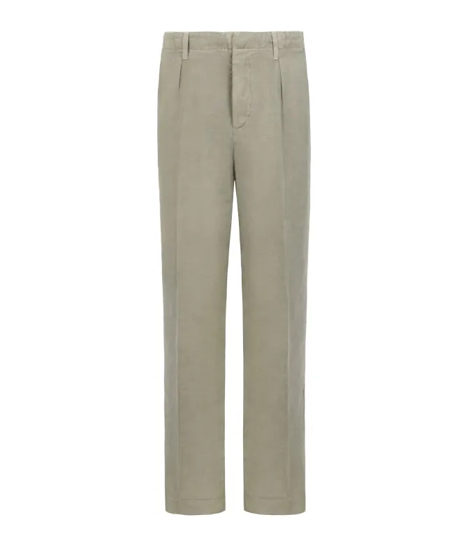 Pantalone in cotone e lino