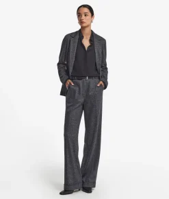 Pantalone in lana spinata