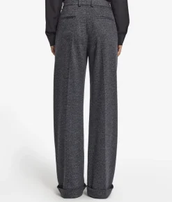 Pantalone in lana spinata