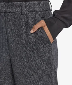 Pantalone in lana spinata