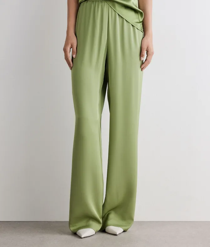 Pantalone in raso opaco