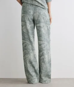 Pantalone jacquard in cotone