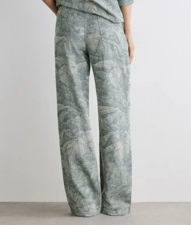 Pantalone jacquard in cotone