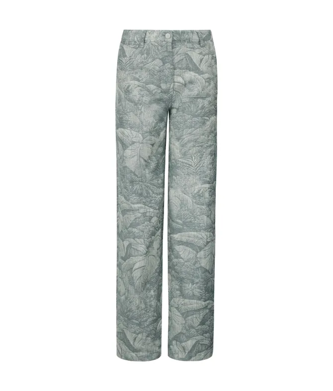 Pantalone jacquard in cotone
