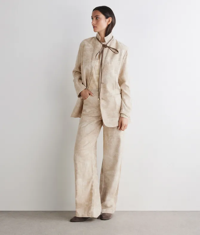 Pantalone jacquard in cotone