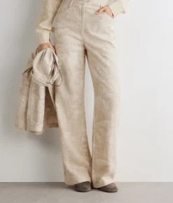 Pantalone jacquard in cotone