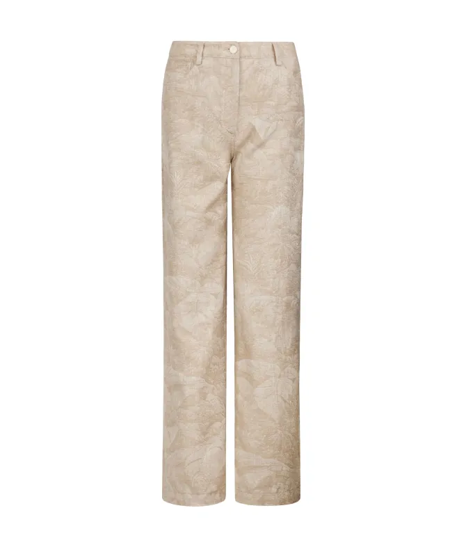Pantalone jacquard in cotone