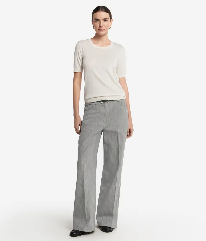 Pantalone palazzo in cotone