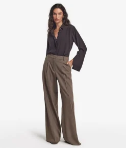 Pantalone palazzo in lana