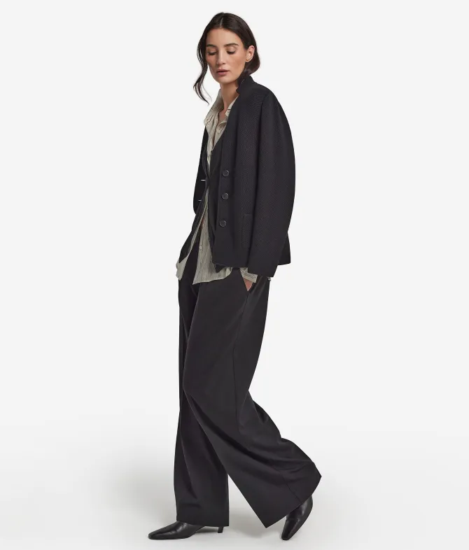 Pantalone palazzo in lana