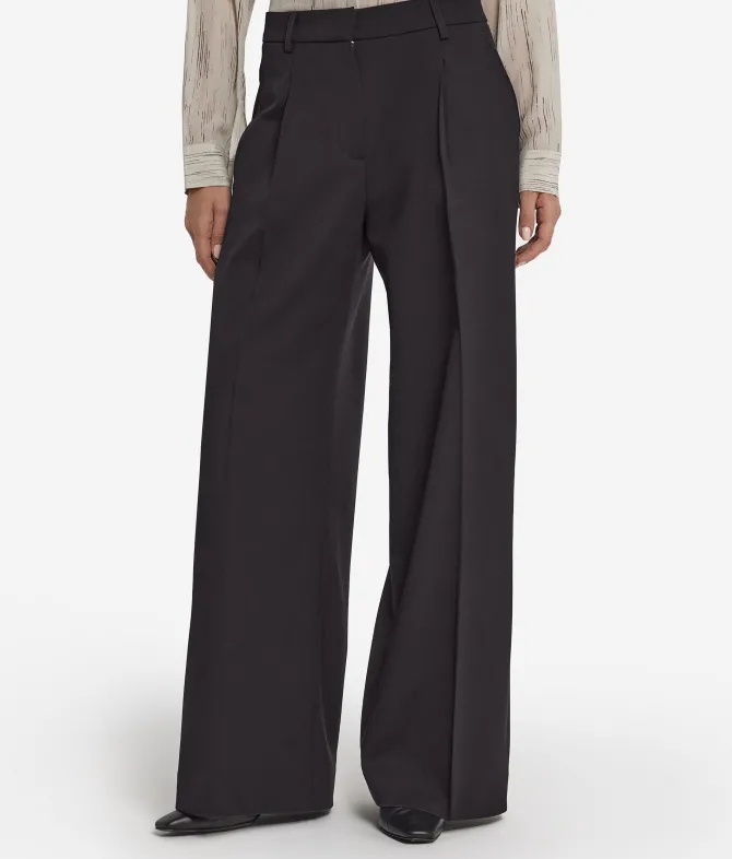Pantalone palazzo in lana