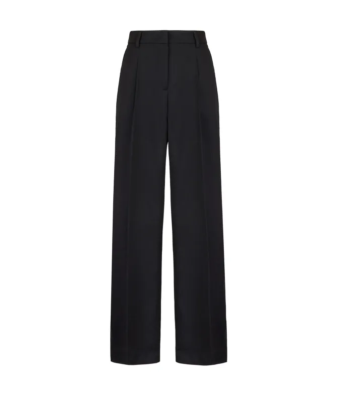 Pantalone palazzo in lana