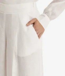 Pantalone palazzo in lino