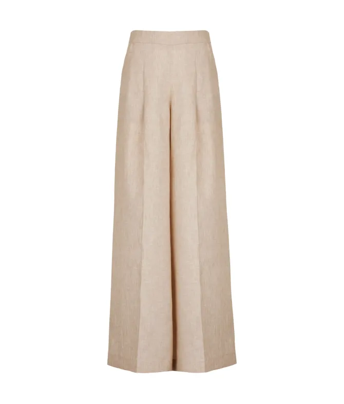 Pantalone palazzo in lino