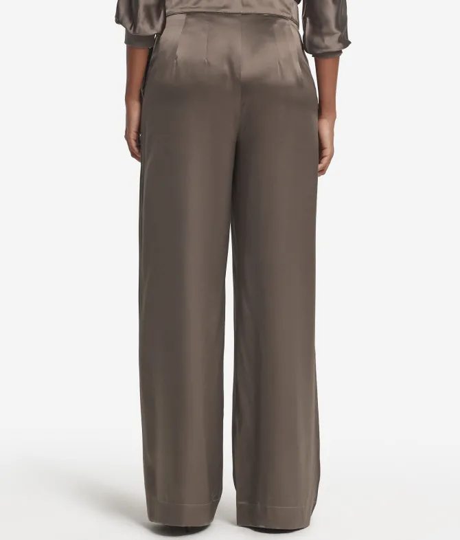 Pantalone palazzo in raso seta