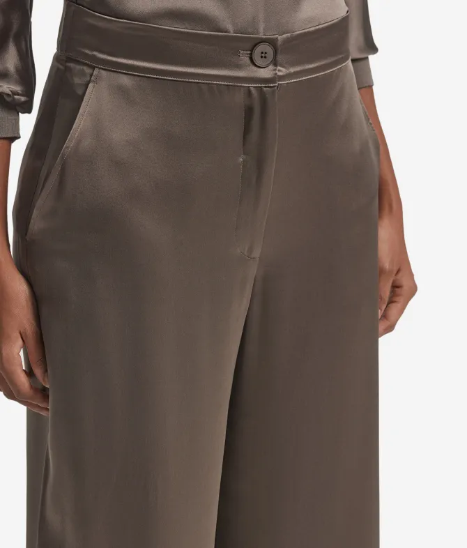 Pantalone palazzo in raso seta