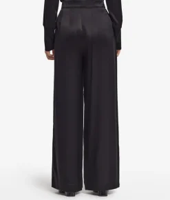 Pantalone palazzo in raso seta