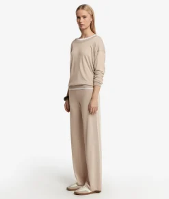 Pantalone palazzo in seta cotone
