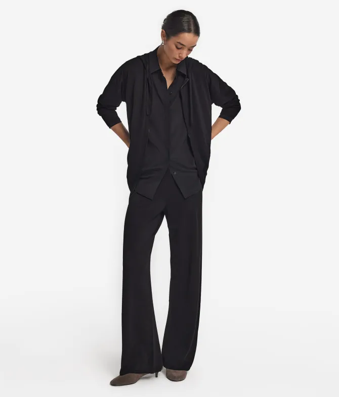 Pantalone palazzo in seta cotone