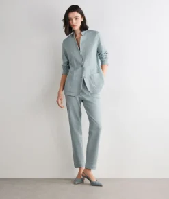 Pantalone reversibile in lino e cotone