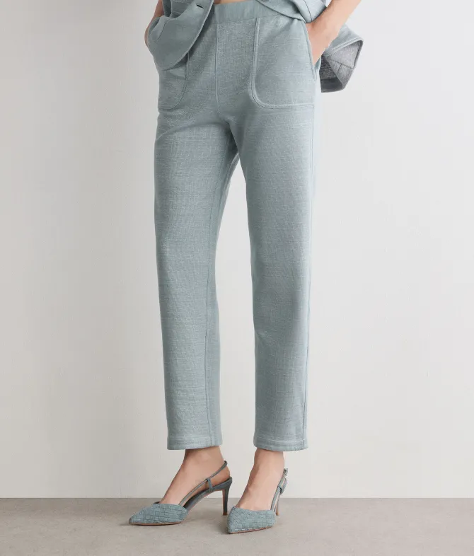 Pantalone reversibile in lino e cotone