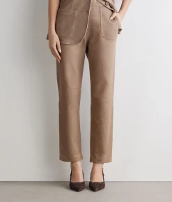 Pantalone reversibile in lino e cotone