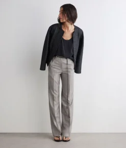Pantalone sartoriale in cashmere seta