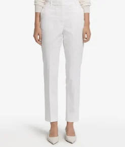 Pantalone sigaretta con zip in cotone