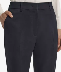 Pantalone sigaretta con zip in cotone